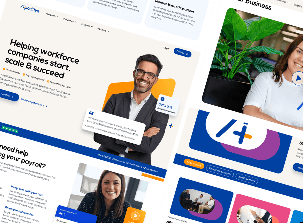 APositive Webflow website