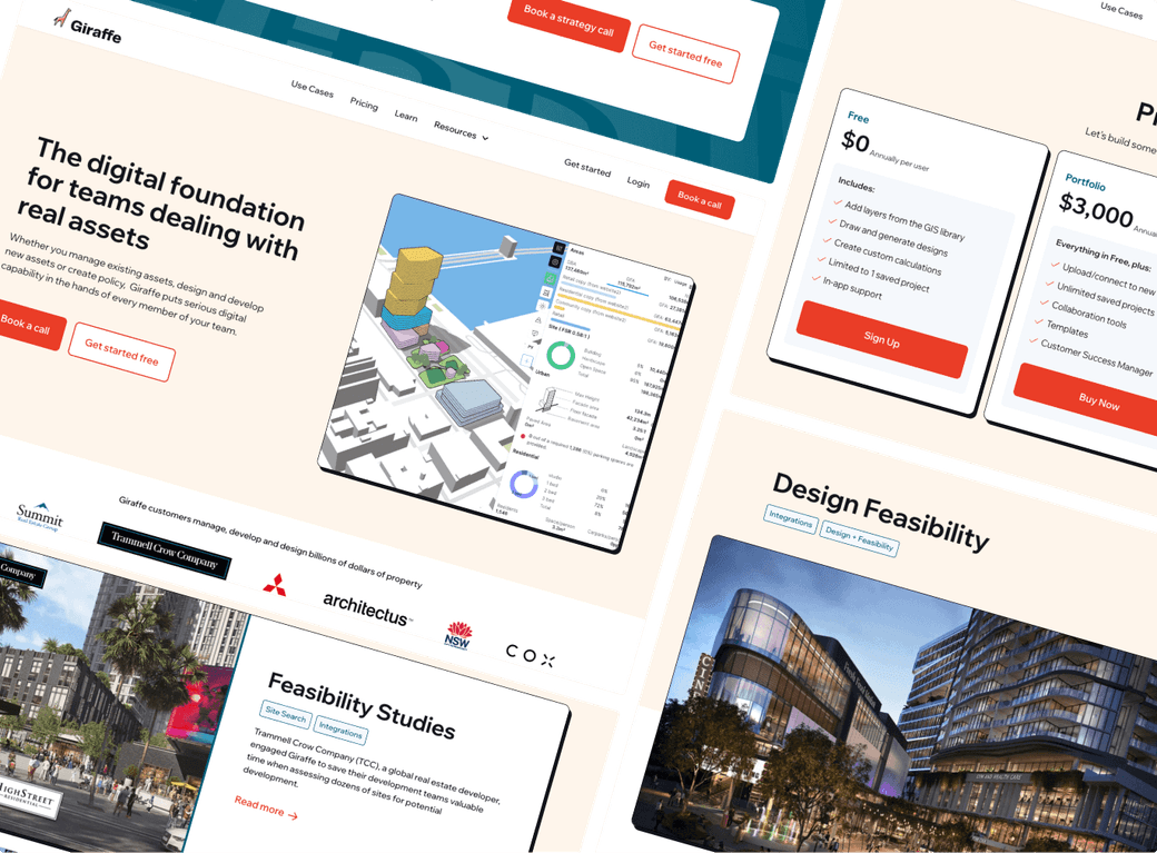 Giraffe Webflow website