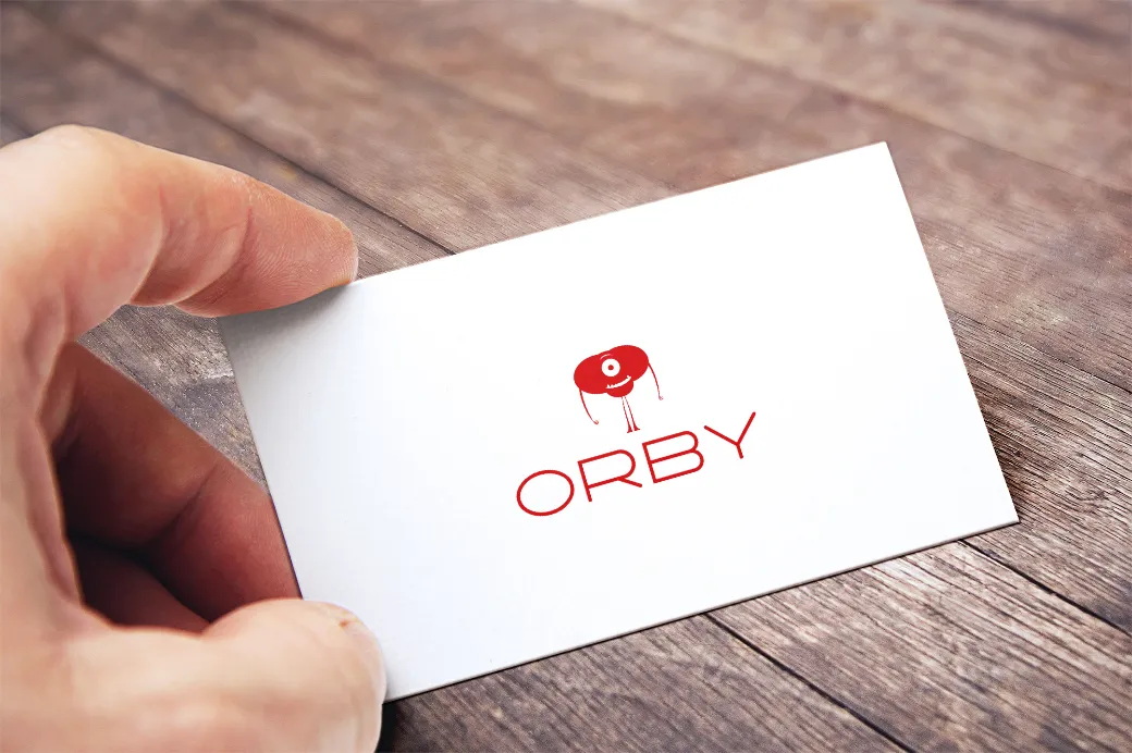 startup business card with logo
