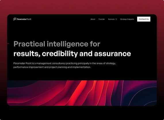 Parameter Point Webflow website designed by Launch Lab