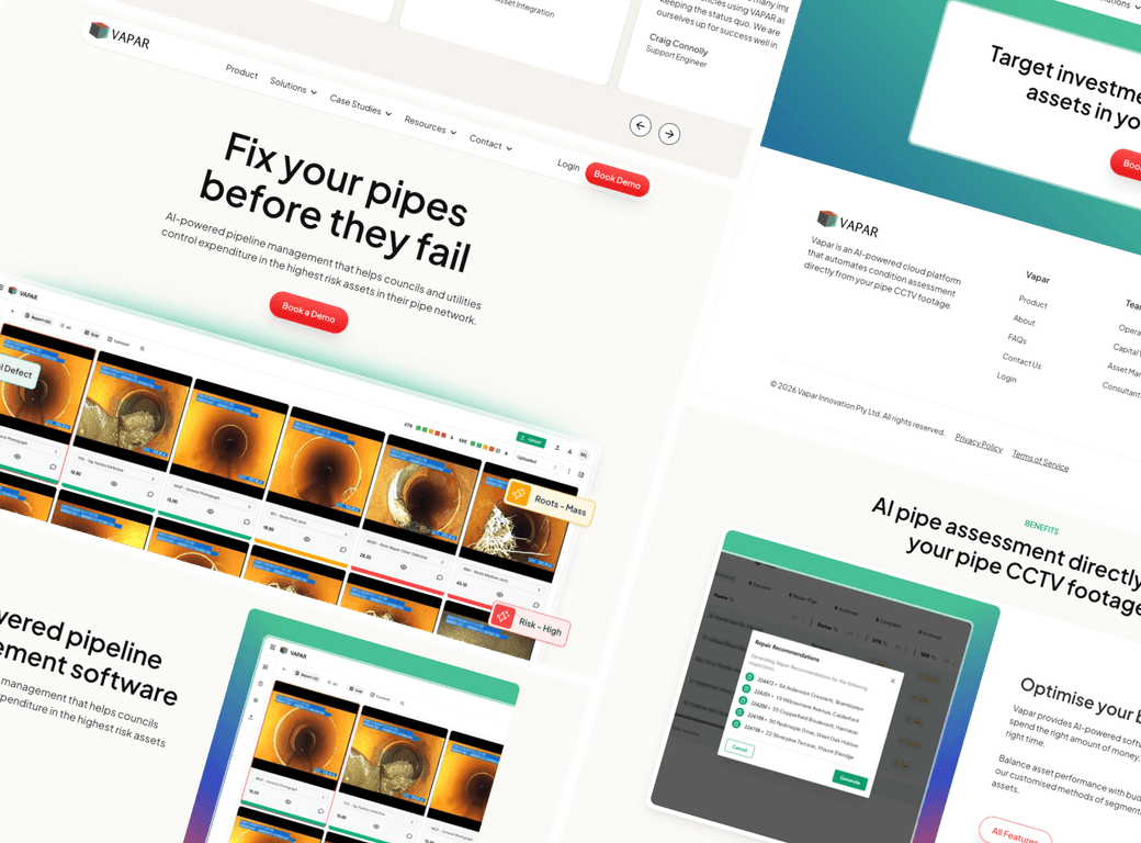 Vapar Webflow website