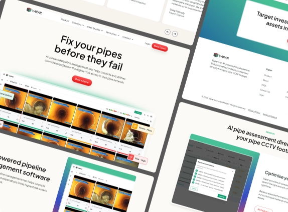 Screens from the Vapar website