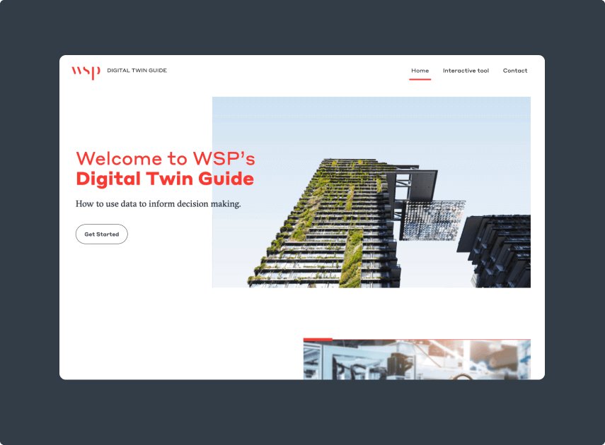WSP Digital Twin website